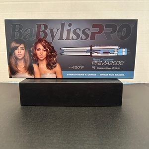 BABYLISSPRO NANO TITANIUM PRIMA 2000 3/4 INCH STAINLESS STEEL MINI IRON
